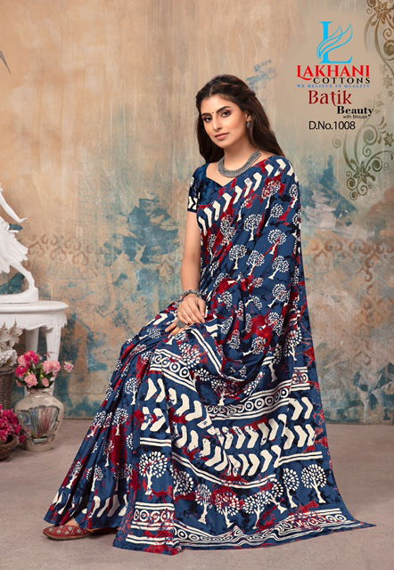 Lakhani Batik Latest Fancy Designer  Beauty Printed Cotton Saree Collection